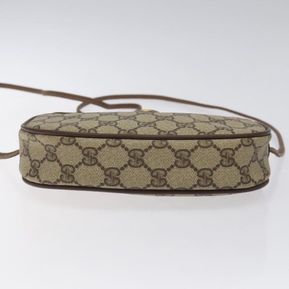 GUCCI GG Supreme Web Sherry Line Shoulder Bag PVC Beige Auth - Picture 6 of 16